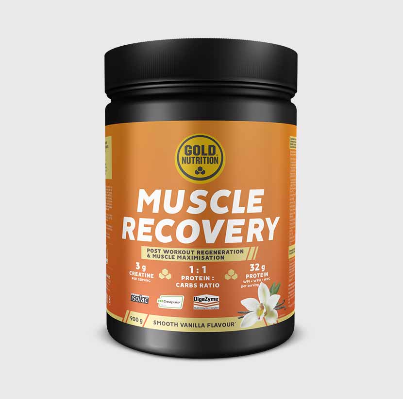 GoldNutrition Muscle Recovery Drink Powder 900g Vanilla product image.