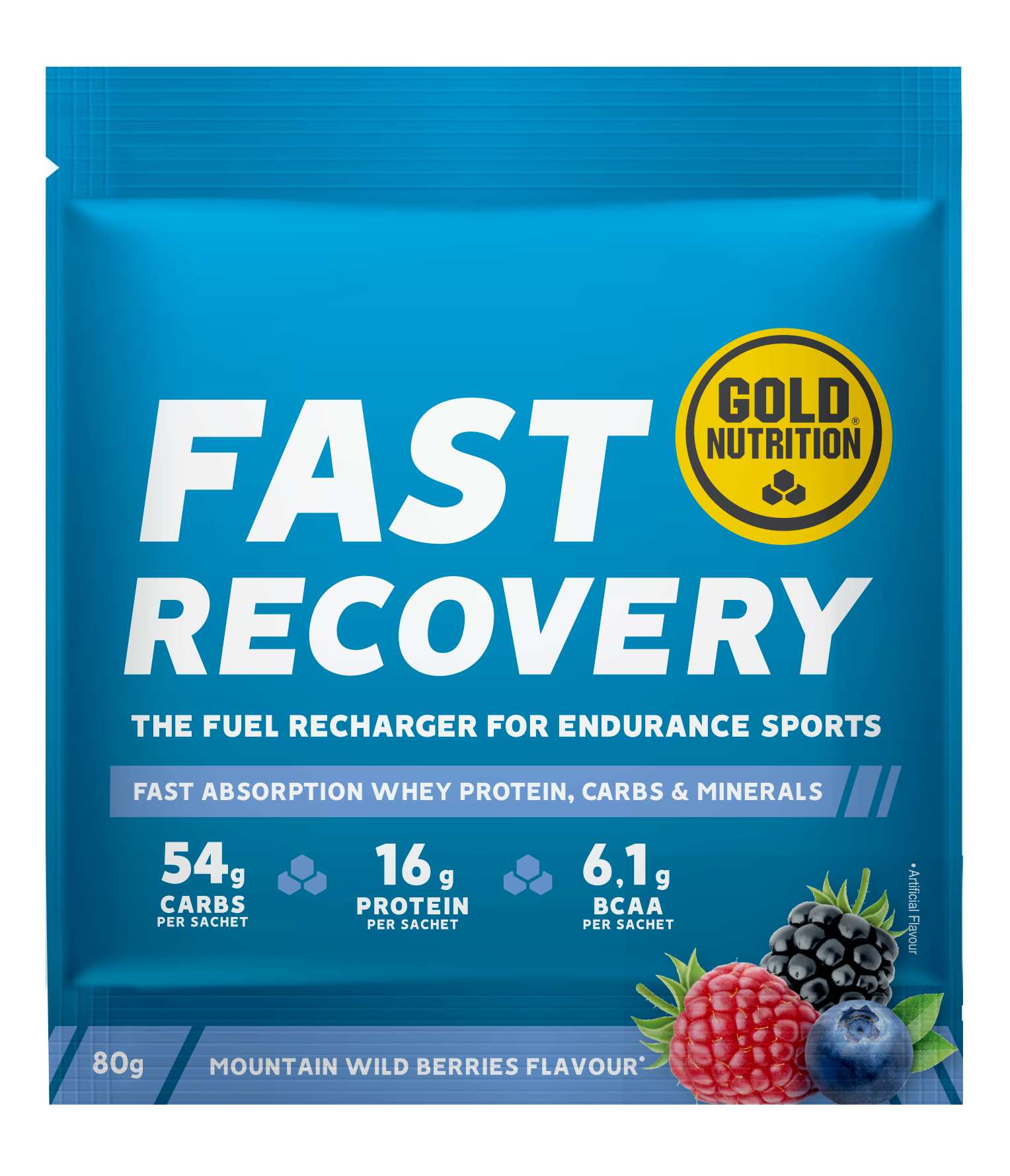 GoldNutrition Fast Recovery Drink Powder wild berries 600g container
