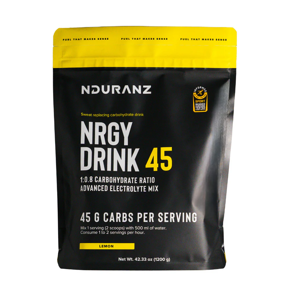 Nduranz Energy Drink 45 can with vibrant label design, showcasing the energy drink's branding and colorful graphics.