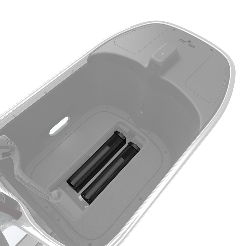 Tarran Bikes 708Wh long-range battery showing sleek design and labeling for electric bike power source.