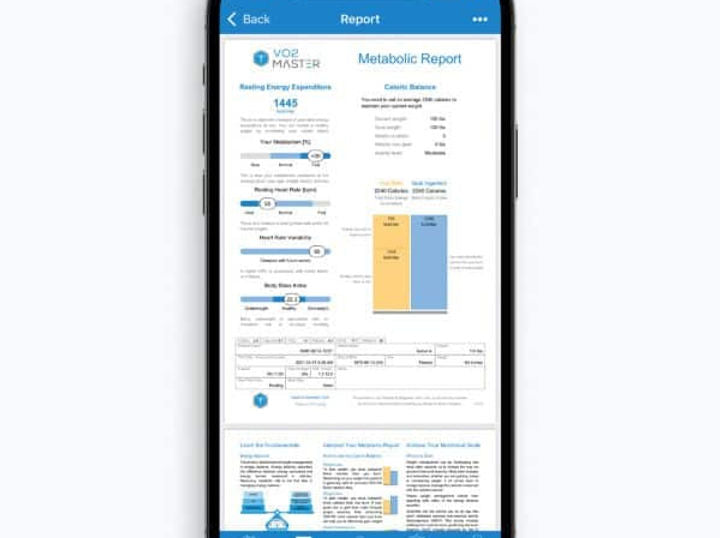 VO2 Master Analyzer complete pro kit with reusable mask, calibration syringe, filters, HR monitor, and waterproof case