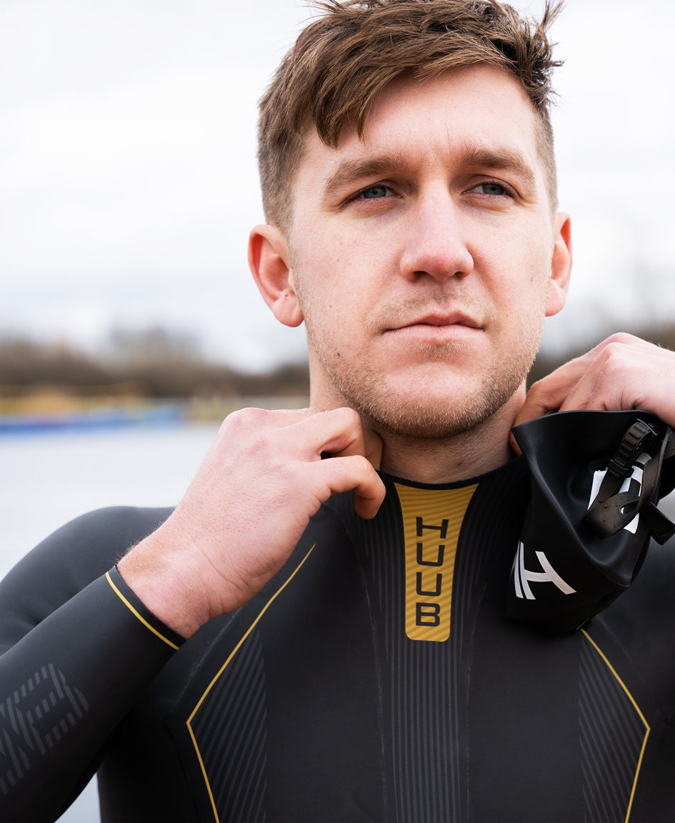 HUUB Alchemy 3:5 Wetsuit – Men’s triathlon suit with +43 Foam and X-O Skeleton, premium buoyancy and fit
