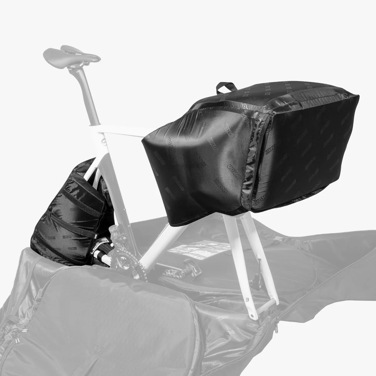 Scicon Aerocomfort Road Bike Protection Kit including frame and fork covers for safe transport and storage.