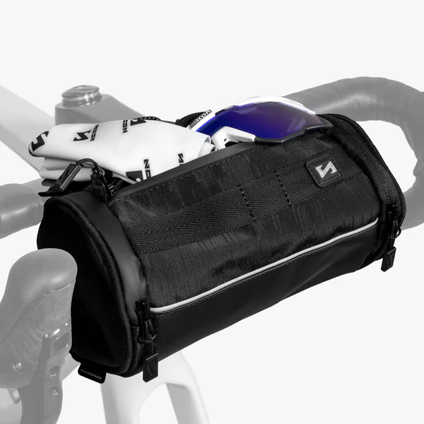 Scicon cycling handlebar bag with adjustable straps and compact design, perfect for storing essentials on bike rides.